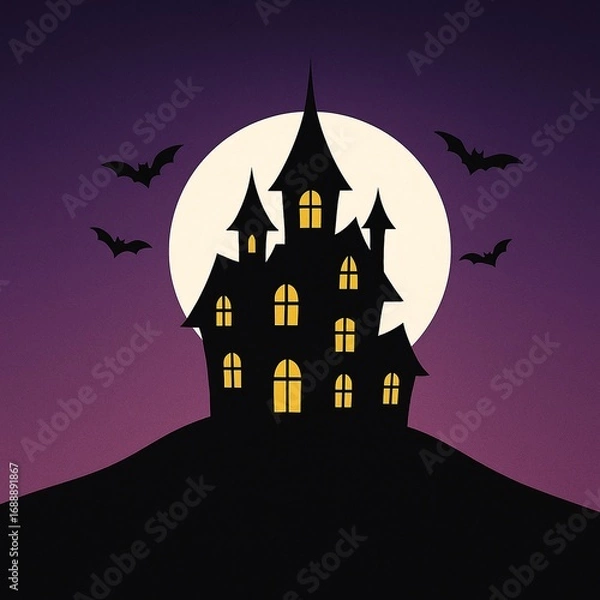 Obraz halloween night with castle