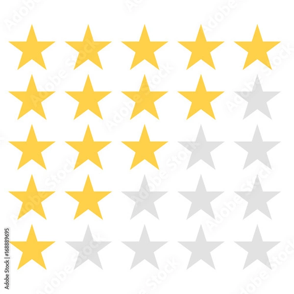Fototapeta Star rating. Quality, feedback, experience, level concepts. Vector