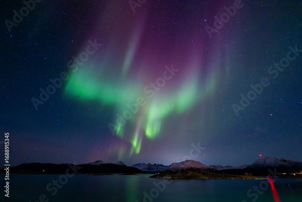 Obraz ocean with aurora