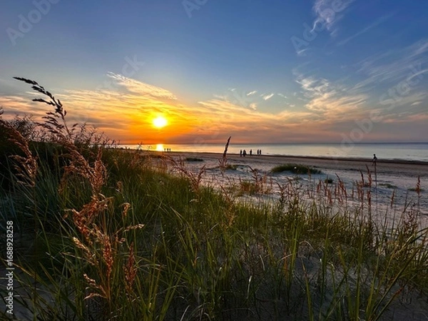 Obraz sunset over the river