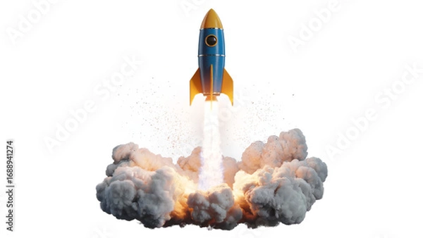 Obraz Dynamic rocket launch ignites imagination and propels projects forward
