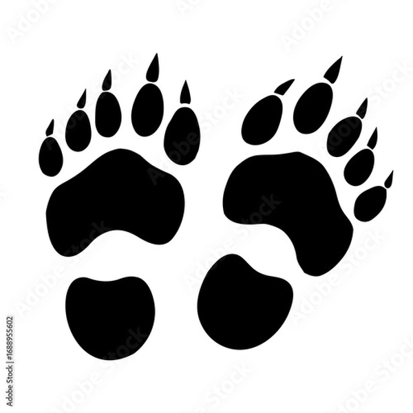 Obraz paw print icon