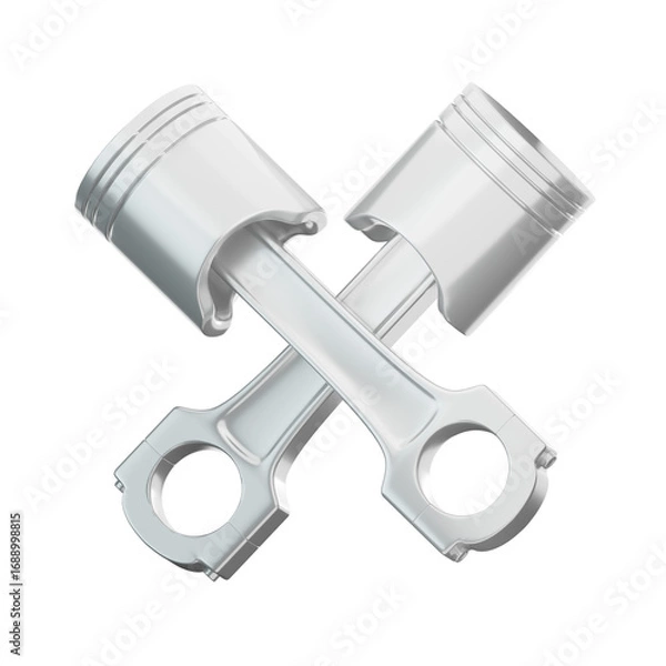 Obraz 3D Engine Pistons Icon - Automotive Engine Component