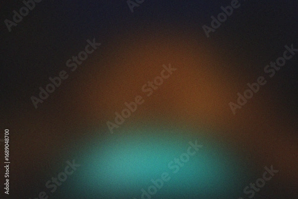 Fototapeta Abstract Background With Dark Brown, Orange, and Teal Hues And Grain Texture gradient