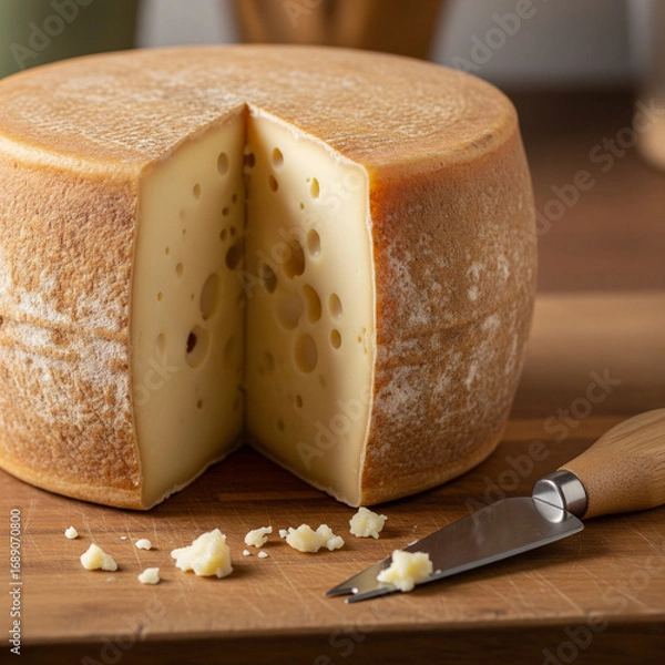 Fototapeta AI Generated Block of Cheese