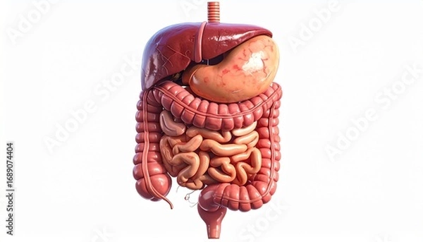 Fototapeta Digestive System 3D Anatomy
