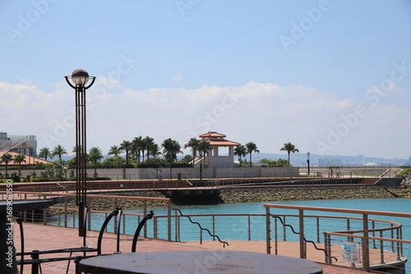 Obraz 海辺のテラス席