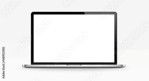 Fototapeta laptop icon, notebook computer vector, blank screen laptop, digital device illustration, modern laptop graphic, portable computer symbol, notebook screen vector, technology device icon, open laptop il