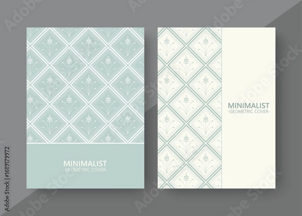 Fototapeta Modern Minimalist Geometric Pattern Cover Design for Book and Presentation