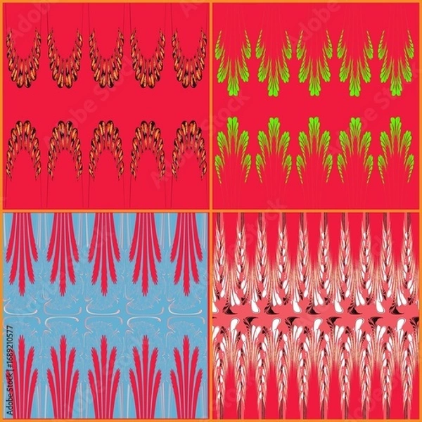 Fototapeta Fabric pattern, graphic design, decoration, colors
