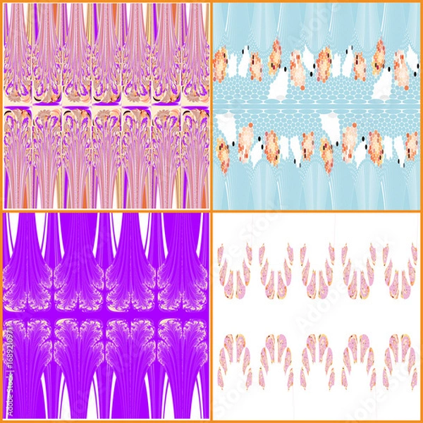 Fototapeta Fabric pattern, graphic design, decoration, colors