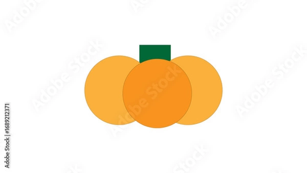 Fototapeta pumpkins colored simple illustration VECTOR
