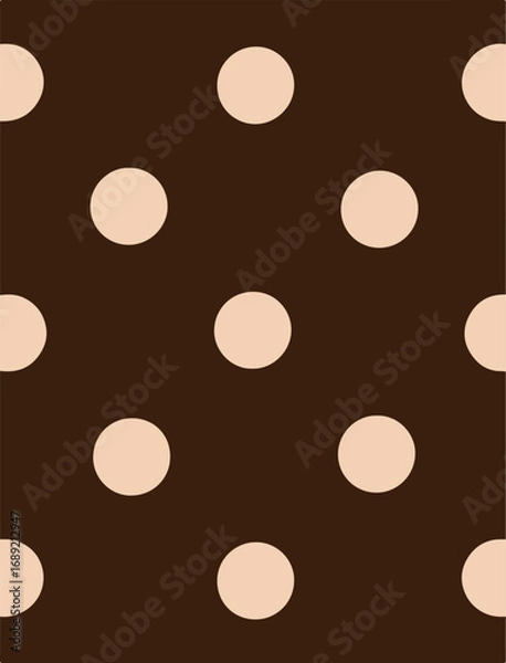 Obraz Seamless vector pattern of hand drawn polka dots, random spots in various sizes. Big and small dark circles in black and white. Stylish monochrome abstract background. Simple retro design elements.