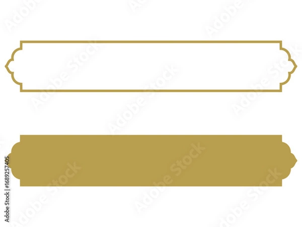 Obraz Elegant ornamental text box frame – Outline and solid style