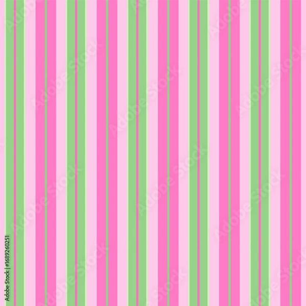 Fototapeta Seamless striped pattern in pink and green.Vertical stripes lines abstract repeat pattern for Christmas, winter.Vector illustration background wallpaper for fabric and prints.