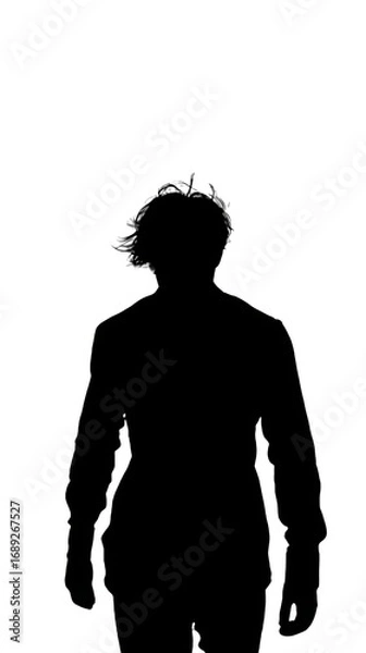 Fototapeta Silhouette of a man  young man illustration