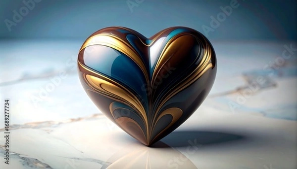 Obraz Heart-shaped chocolate confection