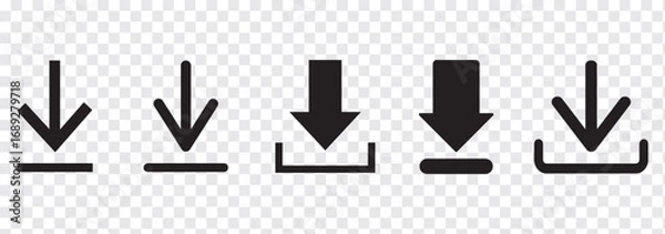 Fototapeta Download icon vector illustration, isolated download icon in trendy flat style, download sign vector, Download button. Download vector icons. Upload symbol collection. Black, Blue Color icon set.EPS10