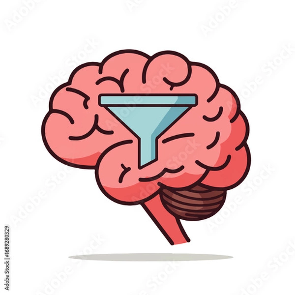 Obraz Brain Funnel Information Processing Mind Filter