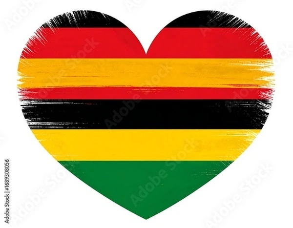 Obraz Heart-shaped flag with distressed texture