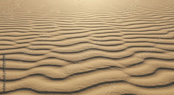 Obraz Captivating sand dunes with rhythmic wave patterns create a serene, natural background for your projects.