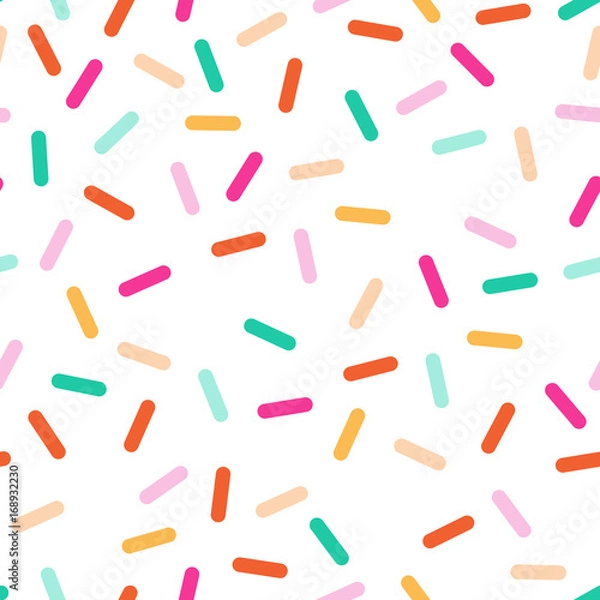 Fototapeta kbecca_vector_confetti_sprinkles_pinkpeach_pattern_seamless_tile