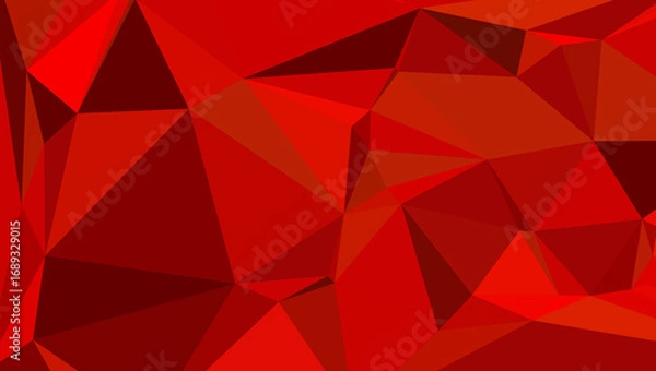 Fototapeta Colorful Red Geometric Polygon Background