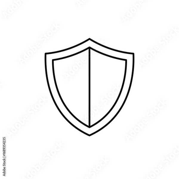 Obraz Outline Shield Icon Graphic Design