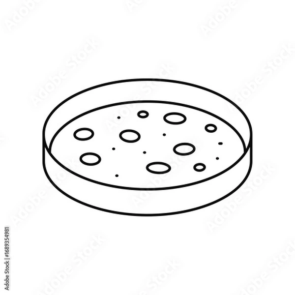 Obraz Petri Dish with Bacterial Colonies