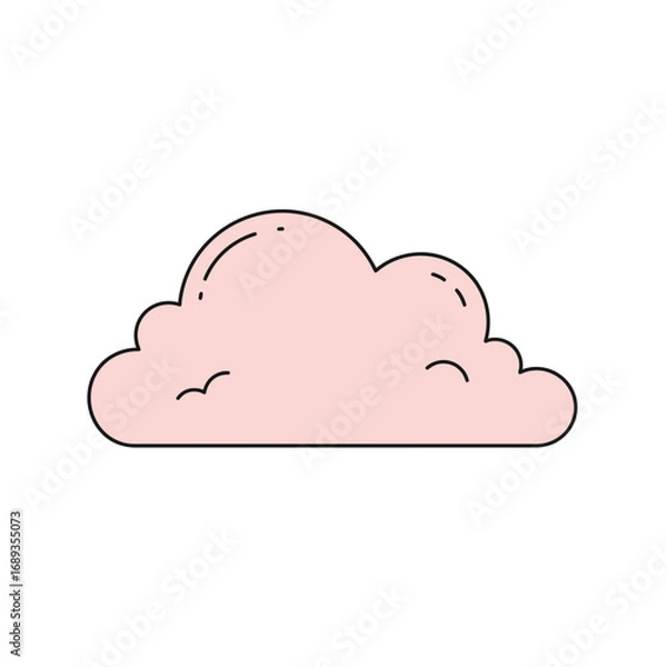 Obraz Pink Cartoon Cloud Illustration
