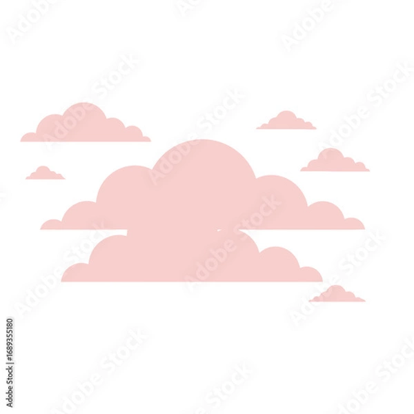Obraz Pink Clouds in a White Sky