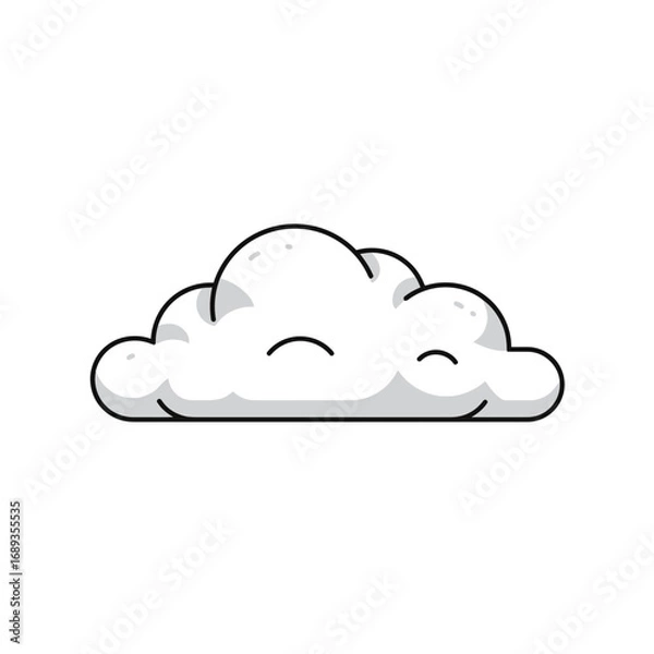 Obraz Simple Cartoon Cloud Illustration