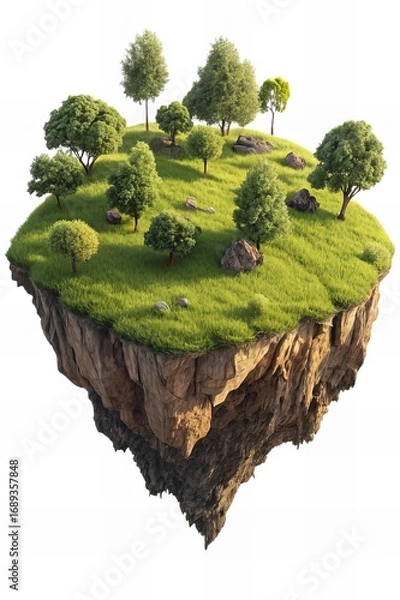 Fototapeta Floating Island with Trees