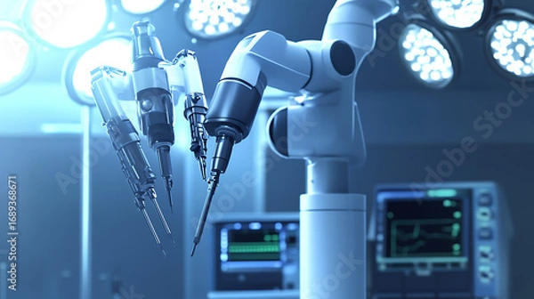 Obraz Robotic Surgical Arm in Operating Room