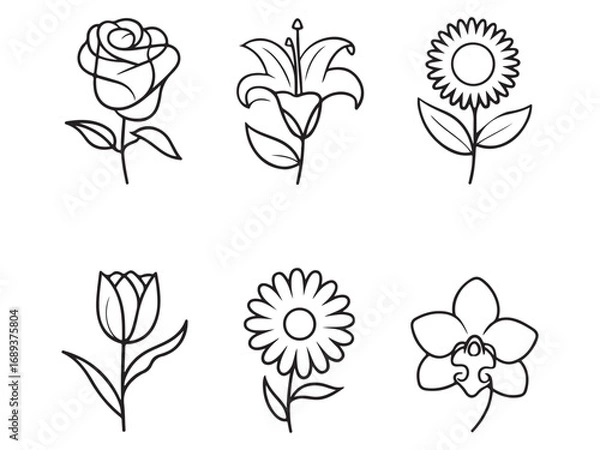 Obraz set of flowers