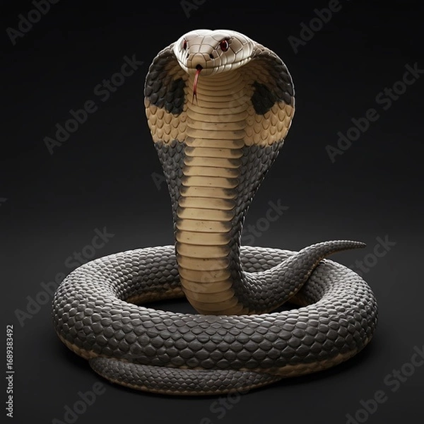 Obraz Cobra's Majesty: Hyperrealistic 3D Render