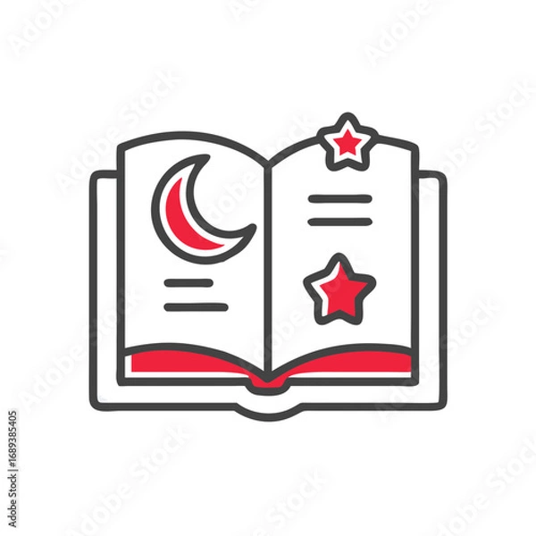 Obraz Bedtime Story Book Icon