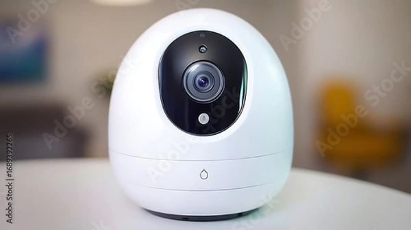 Obraz Modern Dome Security Camera on Table in Living Room