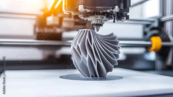 Obraz 3D Printer Crafting a Complex Geometric Object