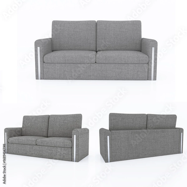 Obraz white leather sofa