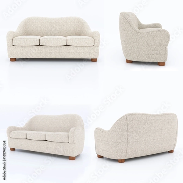 Obraz modern sofa isolated on white background