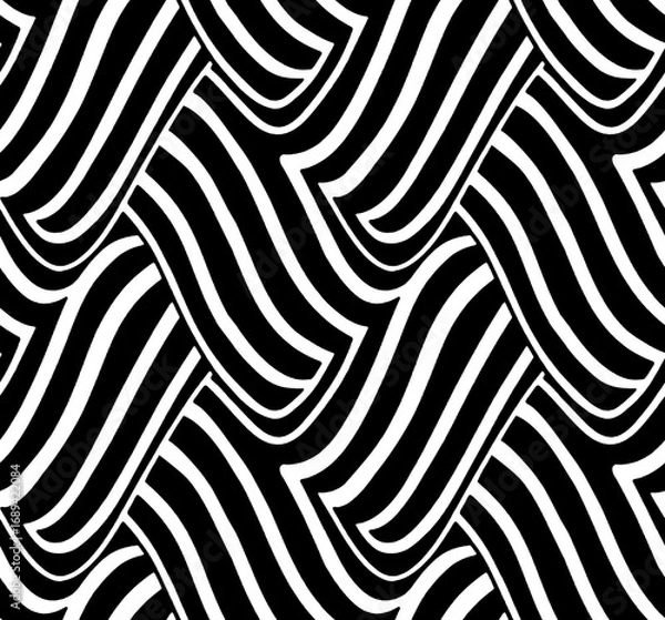 Fototapeta stock photo abstract doodle seamless pattern, leaves style texture textile 