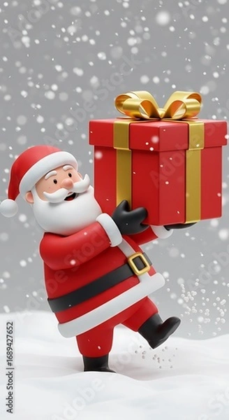 Obraz Santa's Snowy Surprise