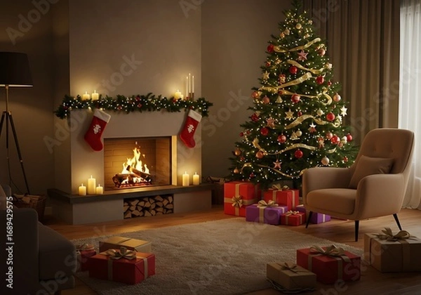 Obraz Emberglow Christmas Eve