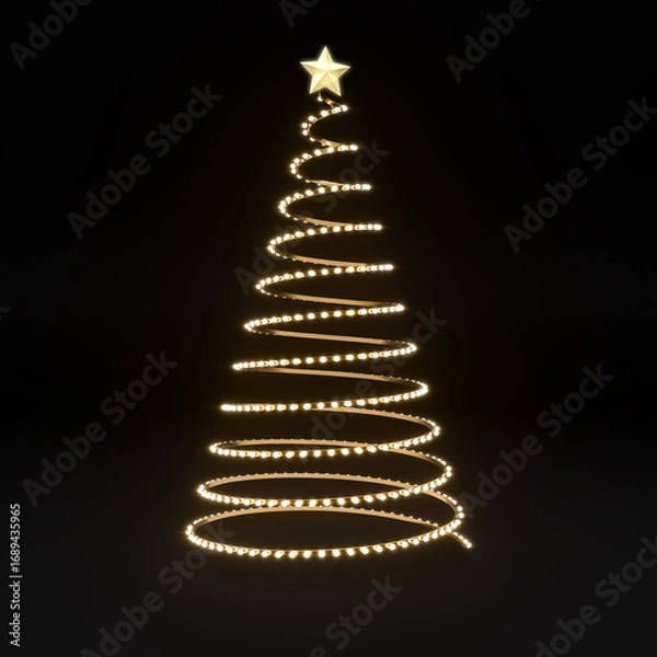 Obraz christmas tree lights