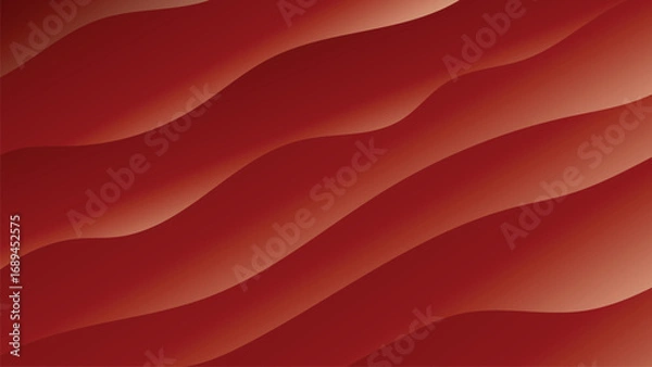 Fototapeta Abstract red wavy background design for modern graphic use.