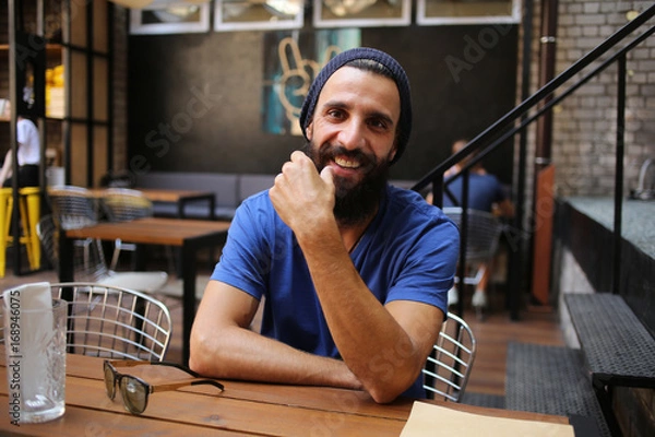 Obraz Smiling man with beard