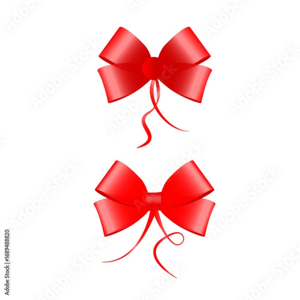 Fototapeta Red bow. Vector. 10  version.