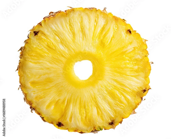 Obraz Close-up of a circular pineapple slice