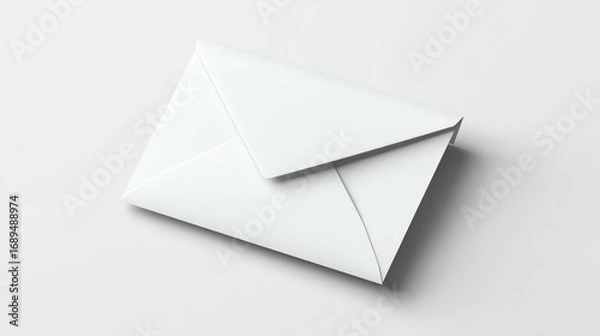 Fototapeta A mockup of a branded paper envelope on a white background